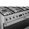 Smeg C92GMX2 90cm Symphony Steel Double Cavity Dual Fuel Cooker