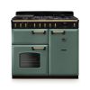 Rangemaster CLDL100DFPMGR/AB1 Classic Deluxe  100 DF Dual Fuel Range Cooker Mineral Green Antique Brass