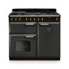 Rangemaster CLDL100DFPSLT/AB1 Classic Deluxe  100 DF Dual Fuel Range Cooker Slate Antique Brass