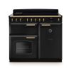 Rangemaster CLDL100EIPCBL/AB1 Classic Deluxe 100cm Induction Range Cooker Charcoal Black/Antique Brass
