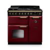 Rangemaster CLDL90DFPBOR/AB1 Classic Deluxe  90 DF  Dual Fuel Range Cooker Bordeaux Antique Brass