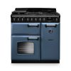 Rangemaster CLDL90DFPSTB/CM1 Classic Deluxe  90 DF  Dual Fuel Range Cooker Stone Blue Chrome
