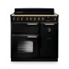 Rangemaster CLDL90EIPGBL/AB1 Classic Deluxe 90cm Induction Range Cooker Black/Brass