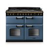 Rangemaster CLDLB110DFPSTB/AB1 Classic Deluxe BC 110 DF Dual Fuel Range Cooker Stone Blue Antique Brass