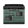 Rangemaster CLDLO110DFPMGR/CM1 Classic Deluxe OC 110 DF Dual Fuel Range Cooker Mineral Green Chrome