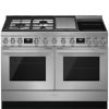 Smeg CPF120IGMPX 120cm Portofino Dual Fuel Range Cooker With Mixed Hob Stainless Steel