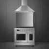 Smeg CPF92GMX 90cm Portofino Dual Fuel Range Cooker Stainless Steel