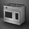 Smeg CPF92GMX 90cm Portofino Dual Fuel Range Cooker Stainless Steel
