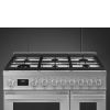 Smeg CPF92GMX 90cm Portofino Dual Fuel Range Cooker Stainless Steel