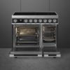 Smeg CPF92IMA 90cm Portofino Electric Induction Range Cooker Anthracite