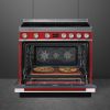 Smeg CPF9IPR 90cm Portofino Electric Induction Range Cooker Red
