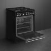 Smeg CX61GMBL 70L Dual Fuel Slot In Cooker With Vapor Clean - Black - A Rated