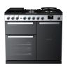Rangemaster EDDL100DFGBLK/CM1 100cm Wide Dual Fuel Range Cooker - Black / Chrome - A Rated