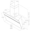 Elica ASCENT-BLK-80 80Cm Wide Black Angled Hood B Rated