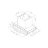 Elica BOXIN-HE-120 120cm Wide Integrated Hood - White Glass / Stainless Steel - B Rated