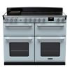 Rangemaster ESDLB110EIPMSB/CM1 110cm Wide Induction Range Cooker ESTEL DLX BC - Misty Blue /Chrome - A Rated