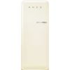 Smeg FAB28LCR6UK 60cm Retro Free Standing Fridge With Ice Box in Cream, Left hand hinge