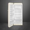 Smeg FAB28LCR6UK 60cm Retro Free Standing Fridge With Ice Box in Cream, Left hand hinge