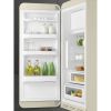 Smeg FAB28LCR6UK 60cm Retro Free Standing Fridge With Ice Box in Cream, Left hand hinge