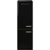 Smeg FAB32LBL6UK No Frost Fridge Freezer, 50s Style, Black, C Rated