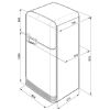 Smeg FAB50RCR5 Freestanding Upright Frost Free Fridge Freezer