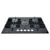 Hotpoint FTGHG751DHBK 75cm Black Gas On Glass Hob - Front Controls