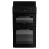 Hotpoint HDE5VDCB Ceramic Electric Cooker with Double Oven, Black, A Rated