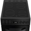 Hotpoint HDE5VDCB Ceramic Electric Cooker with Double Oven, Black, A Rated