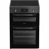 Hotpoint HDE6IDC2SA Induction Electric Cooker with Double Oven, Antracite, A Rated