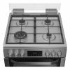 Hotpoint HDG6GDCWX 60cm Freestanding Gas Double Oven Cooker with Glass Lid - Inox