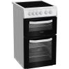 Hotpoint HTE5VCW 50cm Freestanding Electric Ceramic Twin Cavity Cooker - White