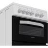Hotpoint HTE5VCW 50cm Freestanding Electric Ceramic Twin Cavity Cooker - White