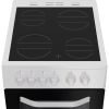 Hotpoint HTE5VCW 50cm Freestanding Electric Ceramic Twin Cavity Cooker - White