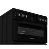 Hotpoint HTE6VDCB1 Ceramic Electric Cooker with Separate Grill, Black, A Rated