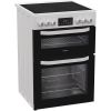 Hotpoint HTE6VDCW 60cm Ceramic Electric Cooker with Separate Grill, White, A Rated