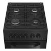 Hotpoint HTG5GCB 50cm Gas Twin Cavity Cooker - Black