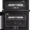 Hotpoint HTG6GDCB1 60cm Freestanding Gas Twin Cavity Cooker with Glass Lid - Black