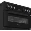 Hotpoint HTG6GDCB1 60cm Freestanding Gas Twin Cavity Cooker with Glass Lid - Black