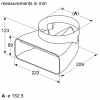 Siemens HZ9VDSI1 Adapter duct, ⌀ 150 mm, 90 °, round-flat