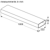 Siemens HZ9VDSM2 Straight flat-duct tube element (1,000mm. male)