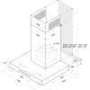 Hotpoint PHBS67FLLIX 60CM T-Box Hood - Button Control - Stainless Steel With Dishwashable Aluminium Grease Filter
