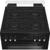 Hotpoint HDD6GDC2B1 Black Dual Fuel Double Cooker - 60cm - A Energy