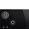 Smeg PM3743D 75 cm Classic Mixed Fuel Gas + Induction Hob, Black