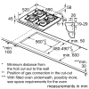 Bosch PPP6A6I40 Gas On Glass Hob