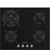 Smeg PV364N 60cm Wide 4 Burner Gas On Glass Hob - Black