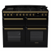 Rangemaster ESDLB110DFPGBL/AB1 110cm Dual Fuel Range Cooker BC Gloss Black /Antique Brass A-Rated