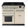 Rangemaster ESDL100DFPPCR/CM1 100cm Wide Dual Fuel Range Cooker - Pale Cream / Chrome - A Rated