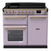 Rangemaster ESDL100EIPHTH/AB1 100cm Wide Induction Range Cooker - Heather / Antique Brass - A Rated