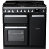 Rangemaster ESDL90DFPGBL/CM1 90cm Wide Dual Fuel Range Cooker - Gloss Black / Chrome - A Rated