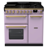 Rangemaster ESDL90DFPHTH/AB1 90cm Wide Dual Fuel Range Cooker - Heather / Antique Brass - A Rated
